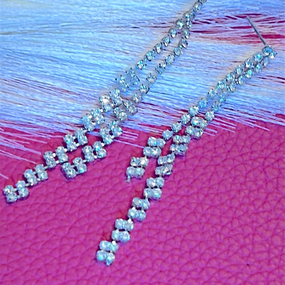 Double Strand Rhinestone Earrings